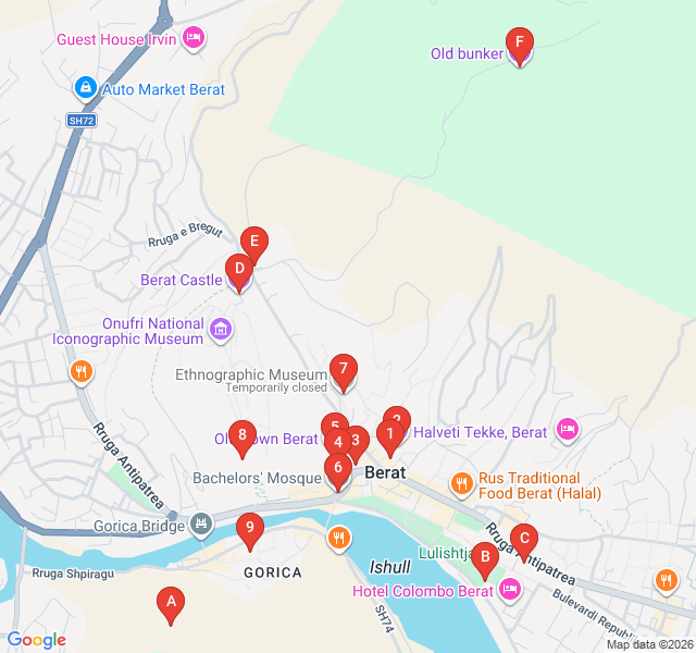 Route map for Crafting Stone: The Masonry of Old Berat