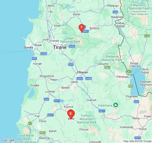 Route map for The Evening Xhiro: Local Life on Bulevardi Republika