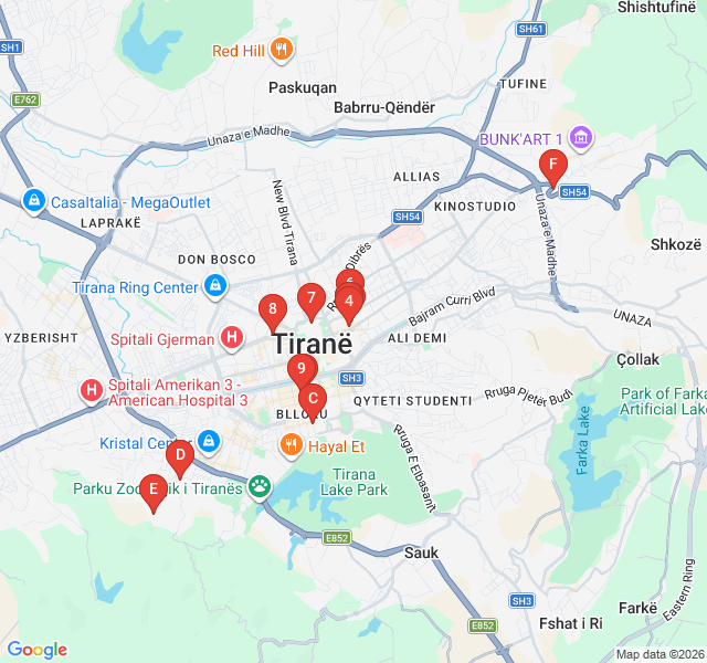 Route map for Flavors of the New Bazaar