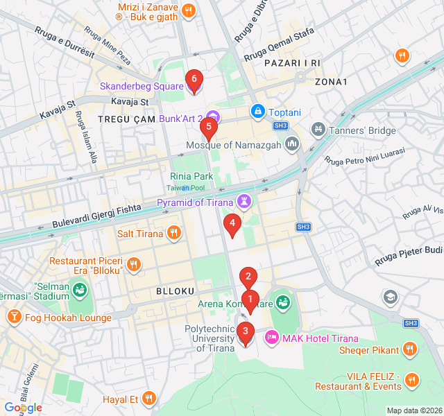 Route map for Italian Fascist Architecture and Imperial Avenues
