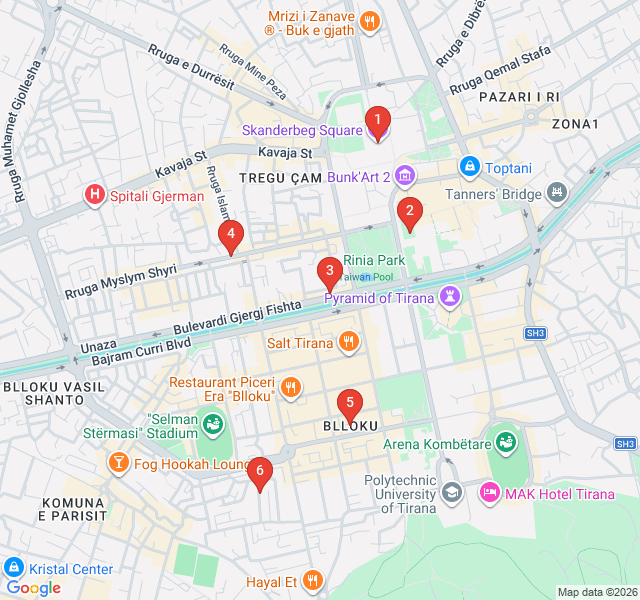 Route map for The Painted City Street Art Trail