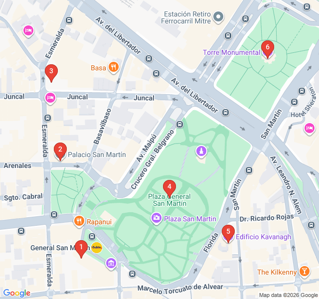 Route map for Golden Age Palaces of Retiro
