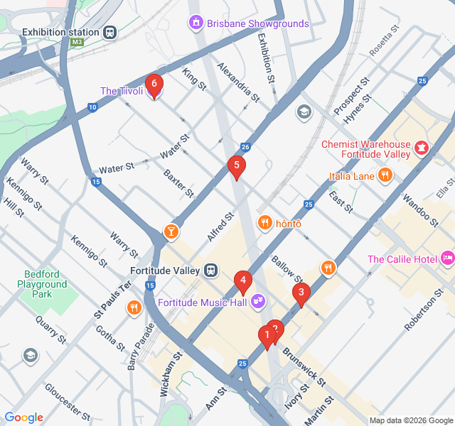 Route map for The Valley's Music and Neon History