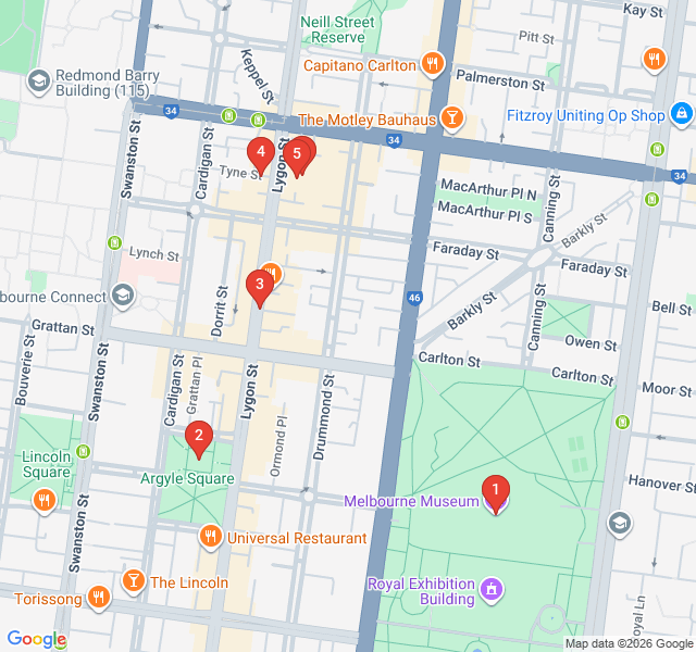 Route map for Little Italy and the Birth of Coffee Culture