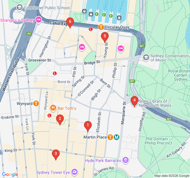 Route map for CBD: Hidden Laneways and Grand Banks