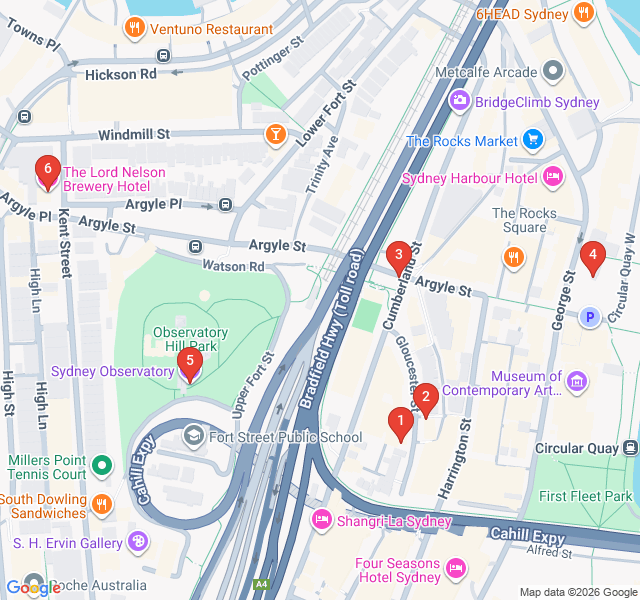 Route map for Convict Shadows of The Rocks