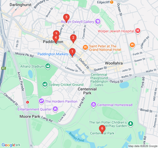 Route map for Paddington: Lace Ironwork and Secret Gardens
