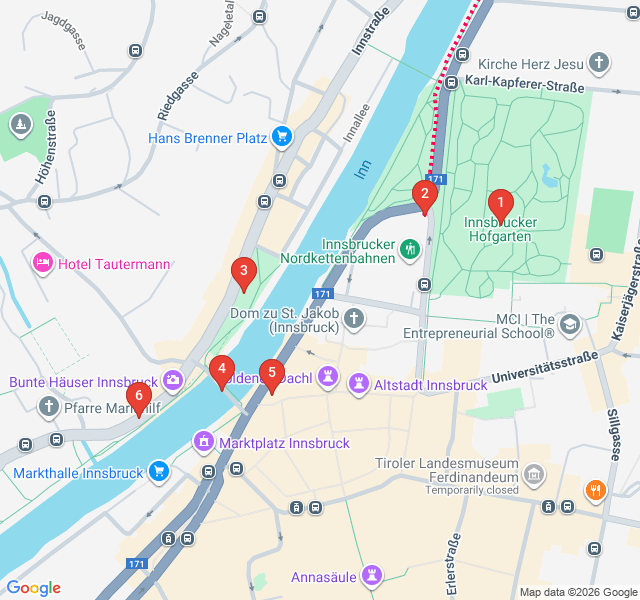 Route map for Colors of the Inn: A Photographer's Riverside Route