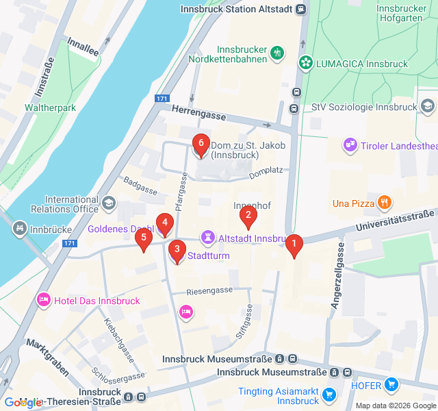 Route map for Imperial Innsbruck: The Habsburg Legacy