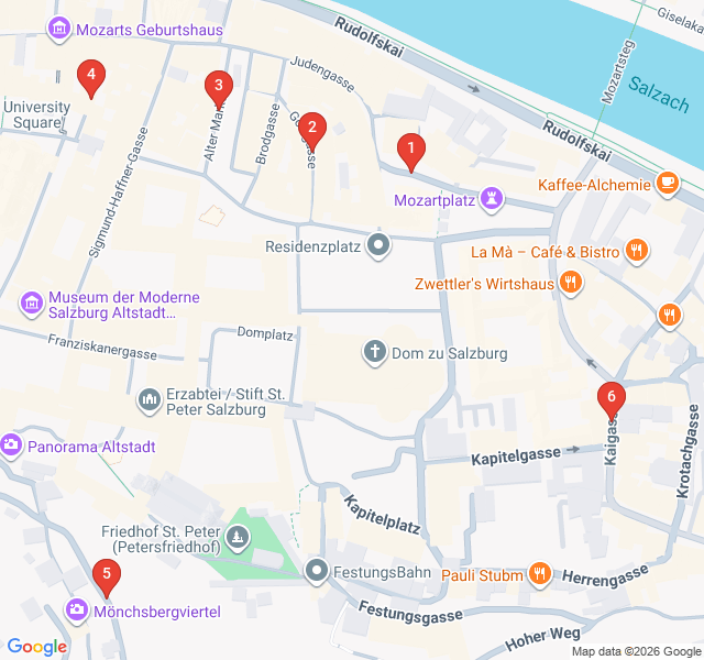 Route map for Hidden Passageways and Secret Courtyards