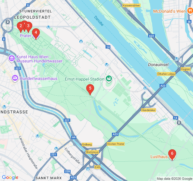 Route map for Ferris Wheels and Forest Paths: A Prater Adventure