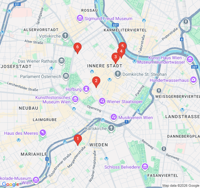 Route map for Cold War Shadows: The Third Man Noir Walk