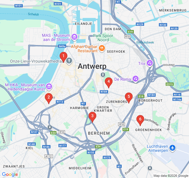 Route map for Urban Canvas: The Street Art of Berchem