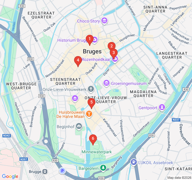 Route map for Legends and Lore of the Old City