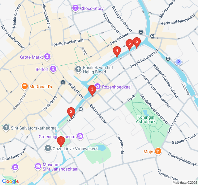Route map for Venice of the North: Most Photogenic Canal Views