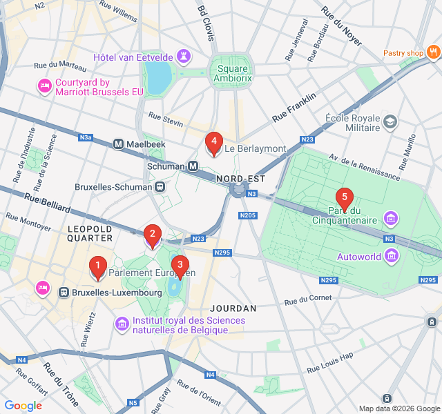Route map for European Power and Green Escapes