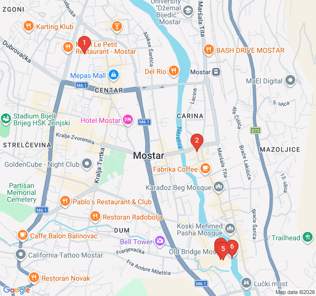 Route map for Flavors of the Neretva: A Foodie’s Walk