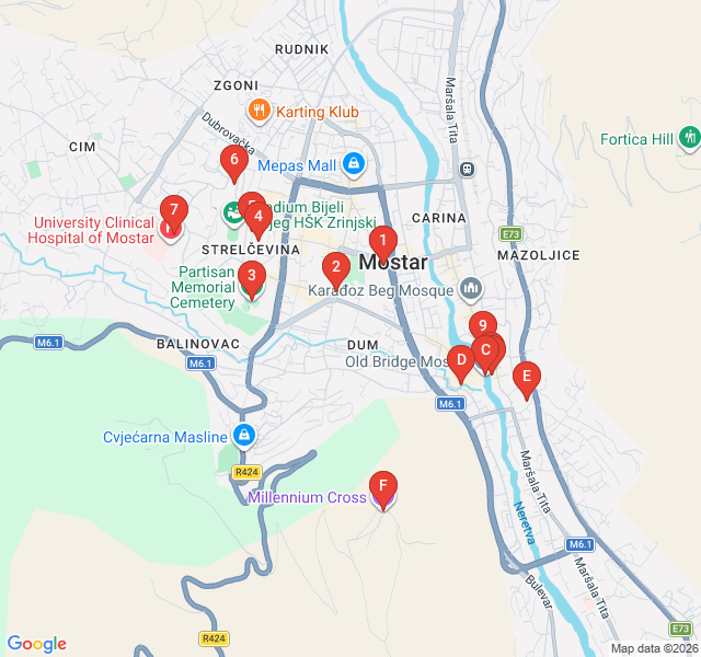 Route map for Ottoman Heart: The Old Bridge and Bazaar
