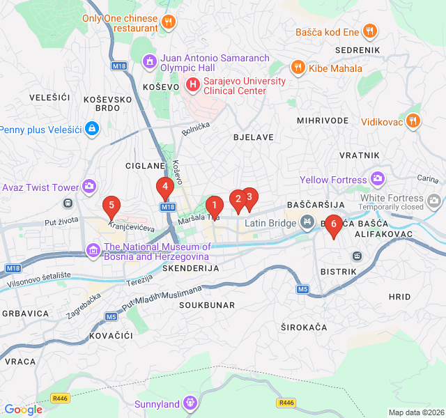 Route map for Bohemian Spirits: Classic Pubs & Rakija Bars