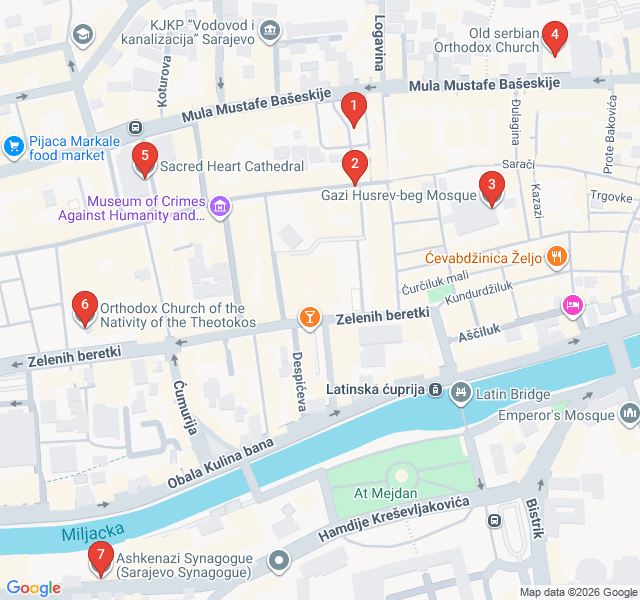 Route map for The Jerusalem of Europe: Interfaith Journey