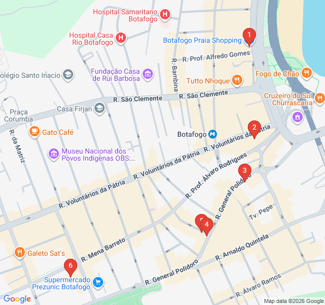 Route map for Botafogo Bites: The Creative Culinary Revolution