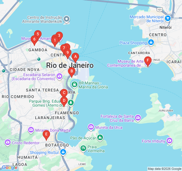 Route map for Mural Mania: Porto Maravilha's Street Art