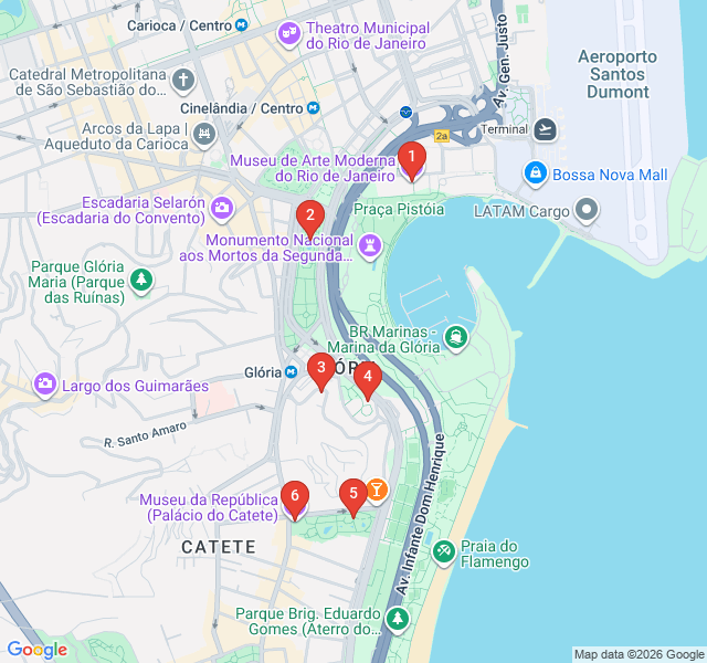 Route map for Presidential Rio: Palaces and Power