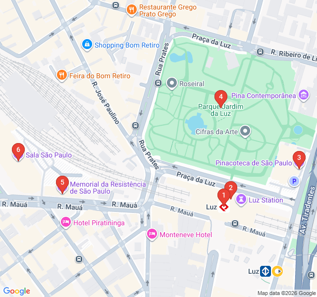 Route map for The Luz Cultural Corridor