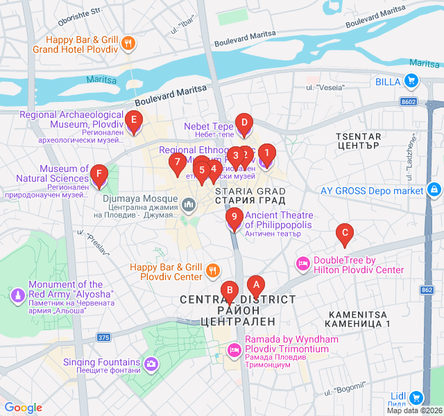 Route map for Kapana’s Creative Pulse: Murals and Makers