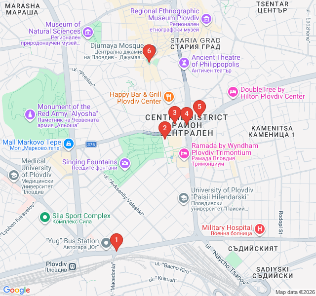 Route map for The Roman Road: Plovdiv's Imperial Past