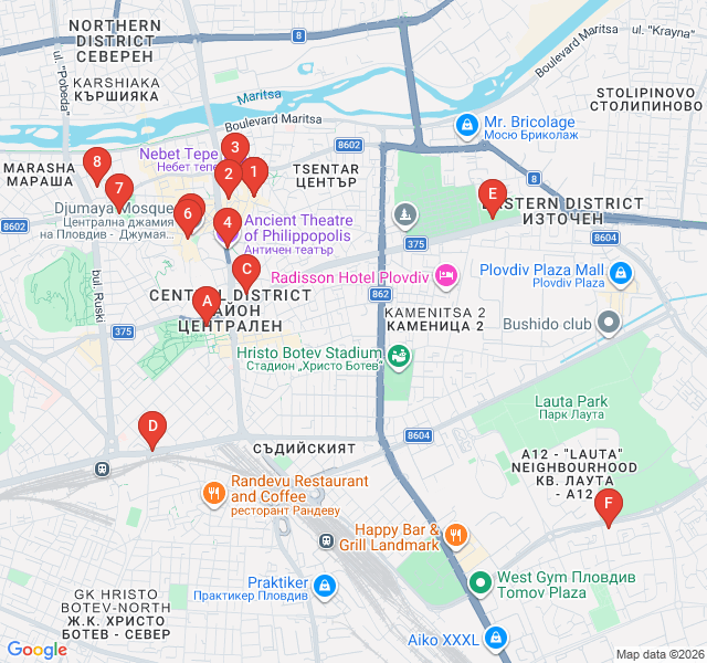 Route map for The Spiritual Mosaic: Plovdiv’s Religious Crossroads