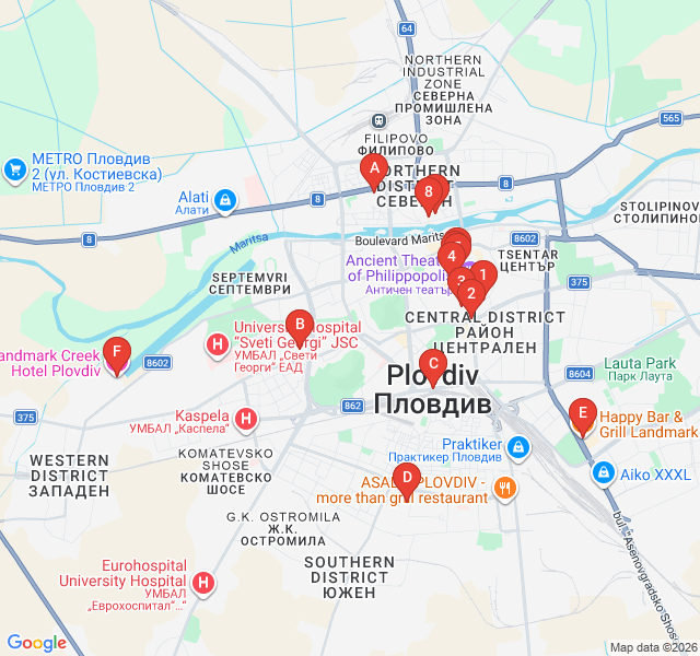 Route map for A Taste of Thrace: Plovdiv’s Street Food Secrets