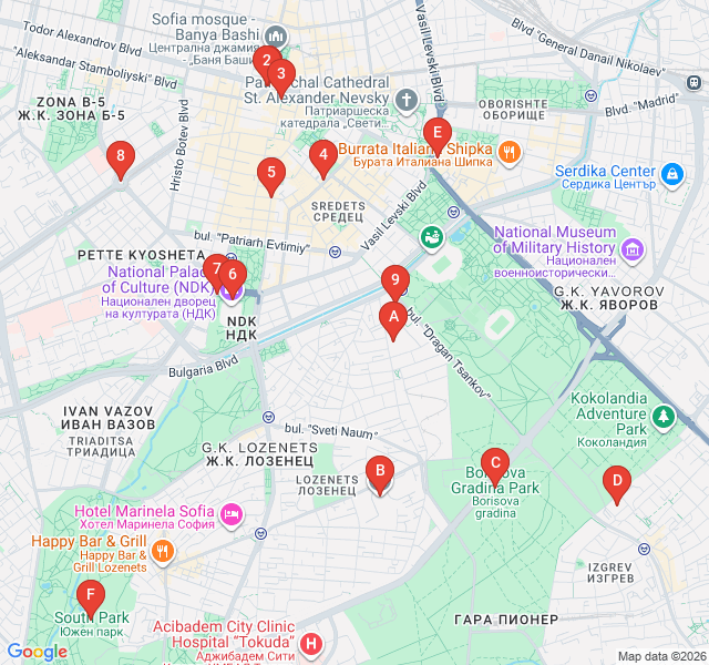 Route map for Hidden Passages and Craft Courtyards