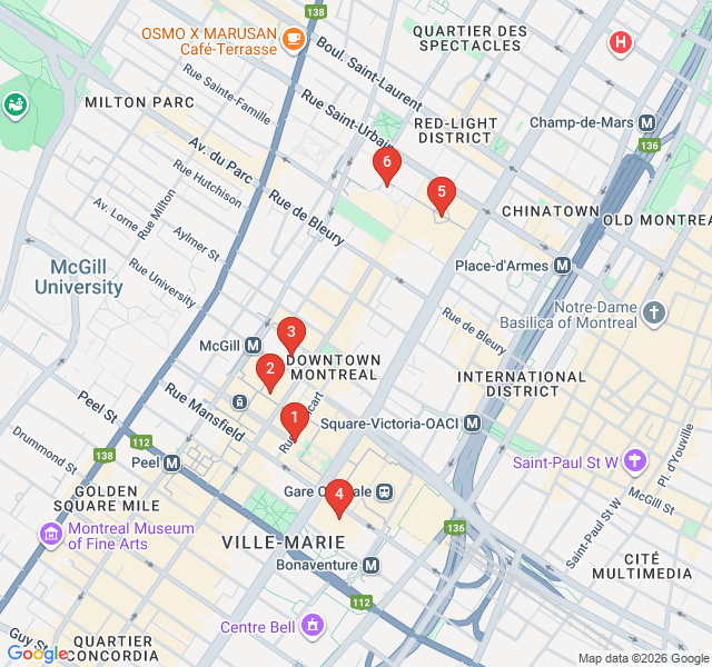 Route map for Skyscrapers and Subterranea: Downtown's Dual Levels