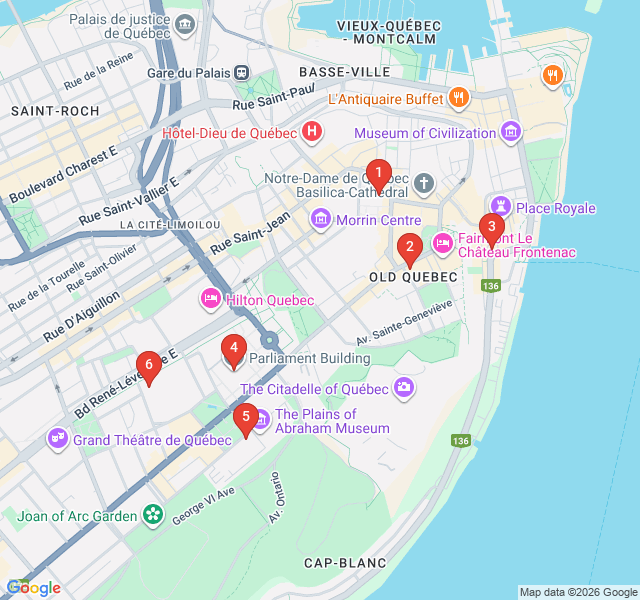 Route map for Architectural Evolution: From New France to Modernity