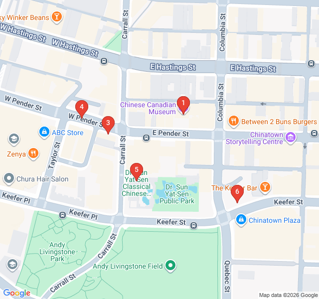 Route map for Silk Roads and Secret Gardens of Chinatown