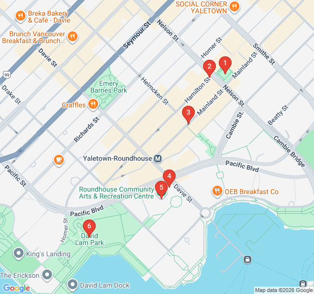 Route map for Warehouse Chic: The Evolution of Yaletown