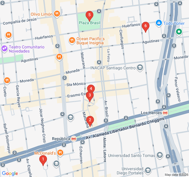 Route map for Secret Alleys of Barrio Concha y Toro
