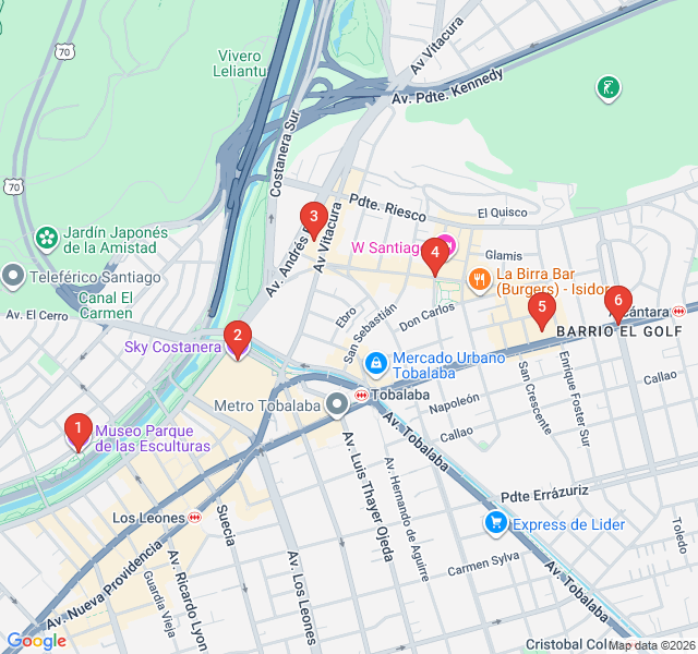 Route map for Skyline and Silicon: Modern Sanhattan