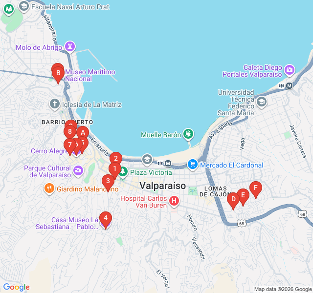 Route map for Cerro Polanco’s Vertical Street Art