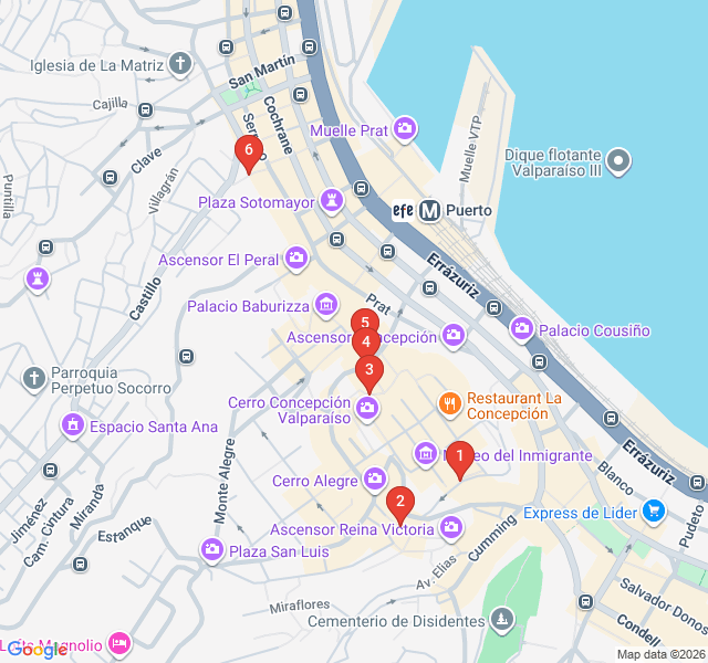 Route map for Hidden Stairways and Secret Passages