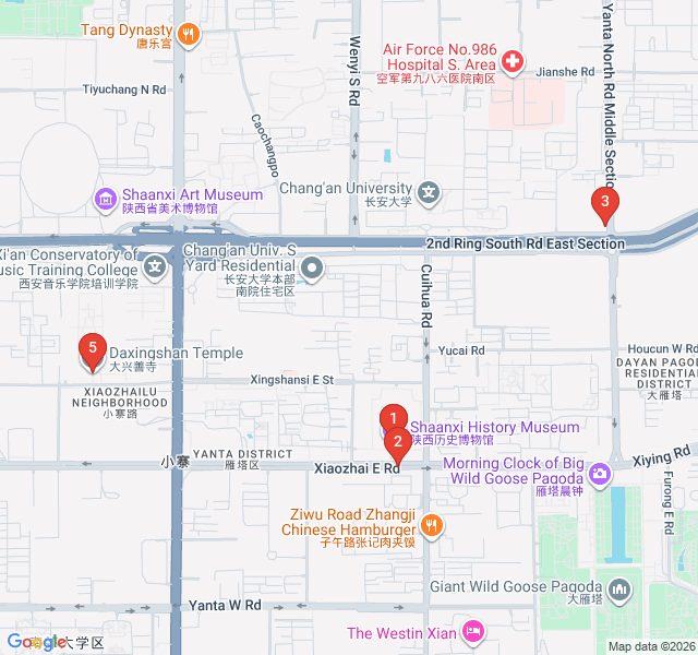 Route map for Ancient Roots: The Daxingshan and Xiaozhai Walk
