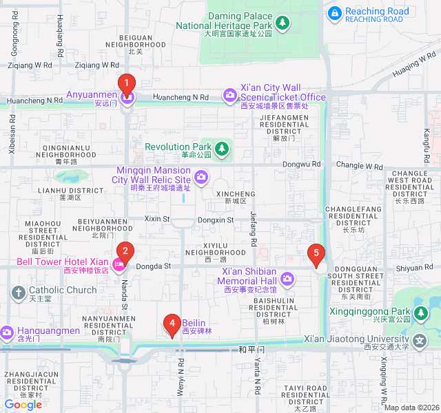 Route map for Guardians of the Wall: South Gate to East Gate Walk