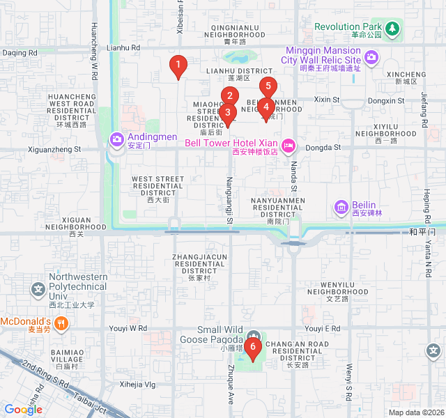 Route map for Silk Road Flavors: The Muslim Quarter Food Hunt