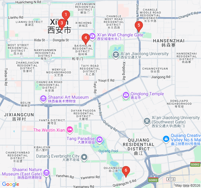 Route map for Revolution and Royalty: Xincheng Square History