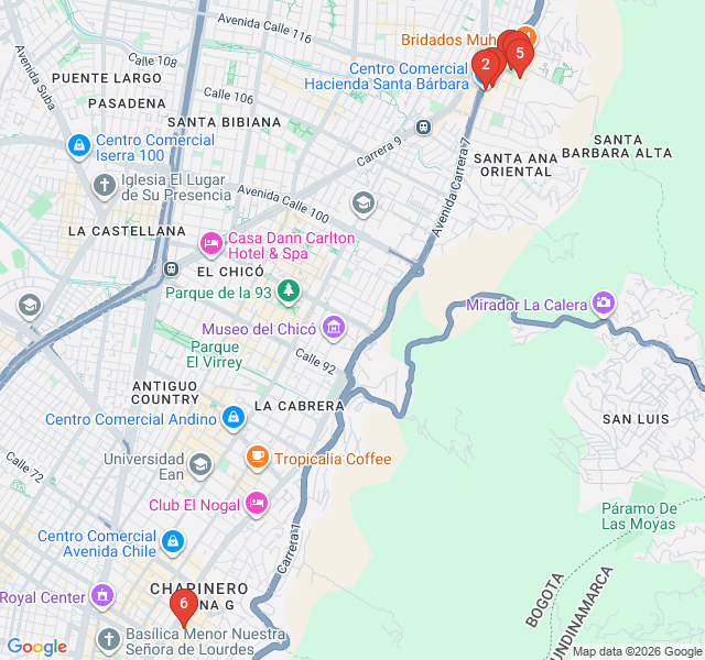 Route map for The Village in the City: Usaquen's Hidden Gems