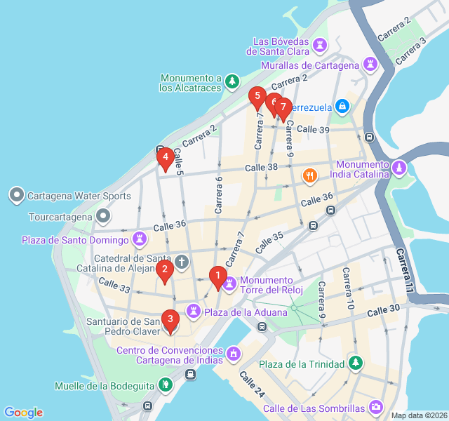 Route map for Gabo’s Cartagena: A Literary Odyssey