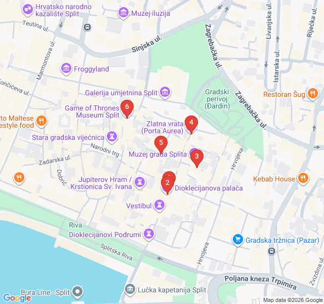 Route map for Game of Thrones: Real Meereen and Braavos