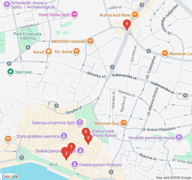 Route map for Hidden Courtyards and Secret Passages