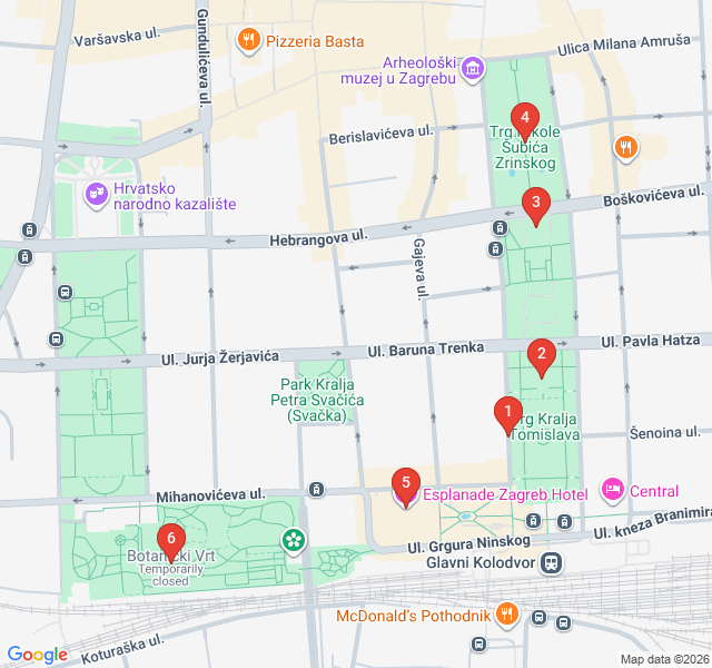 Route map for The Grand Green Horseshoe Walk